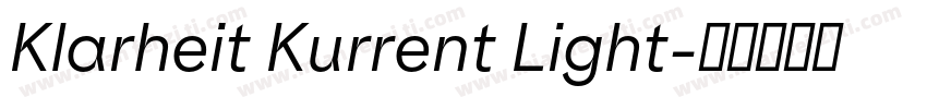 Klarheit Kurrent Light字体转换